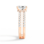 Christie Radiant Cut Lab Grown Diamond 18Kt Rose Gold Engagement Ring - View 2