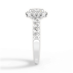 Lacey Princess Cut Lab Grown Diamond 14Kt White Gold Engagement Ring - View 2