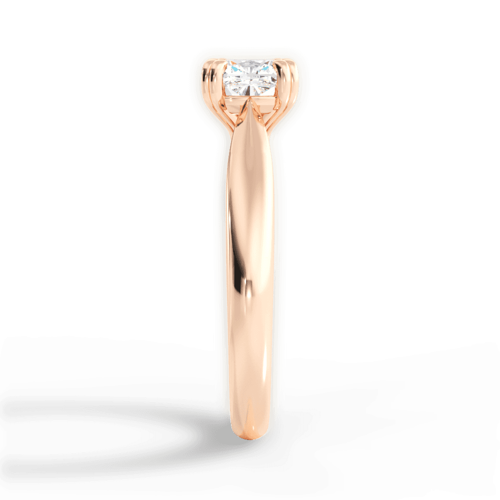Gillian Cushion Cut Lab Grown Diamond 18Kt Rose Gold Engagement Ring - View 4