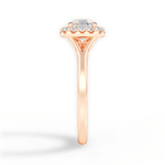 Geneva Asscher Cut Lab Grown Diamond 18Kt Rose Gold Engagement Ring - View 4