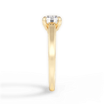 Cheryl Round Cut Lab Grown Diamond 18Kt Yellow Gold Engagement Ring - View 3