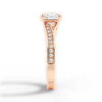 Elise Princess Cut Lab Grown Diamond 18Kt Rose Gold Engagement Ring - View 4