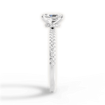 Giselle Radiant Cut Lab Grown Diamond 14Kt White Gold Engagement Ring - View 3