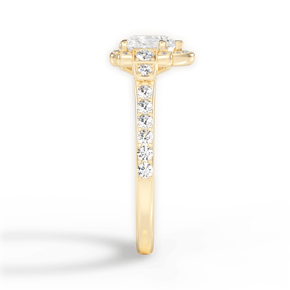 Joyce Heart Cut Lab Grown Diamond 18Kt Yellow Gold Engagement Ring - View 4