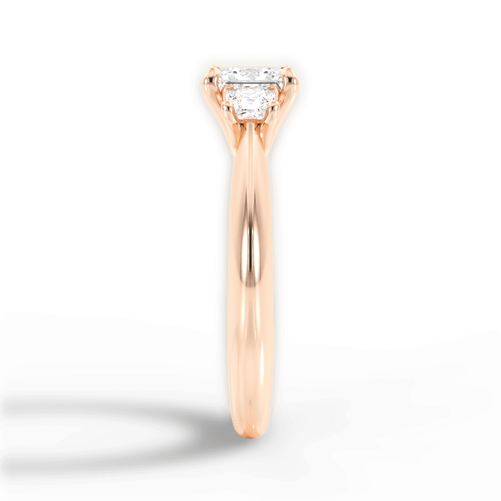 Dorothy Princess Cut Lab Grown Diamond 18Kt Rose Gold Engagement Ring - View 4