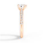 Elizabeth Heart Cut Lab Grown Diamond 18Kt Rose Gold Engagement Ring - View 3
