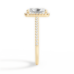 Jeanne Radiant Cut Lab Grown Diamond 18Kt Yellow Gold Engagement Ring - View 3