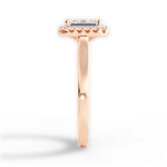 Fiona Emerald Cut Lab Grown Diamond 18Kt Rose Gold Engagement Ring - View 3