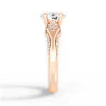 Isabel Oval Cut Lab Grown Diamond 18Kt Rose Gold Engagement Ring - View 3