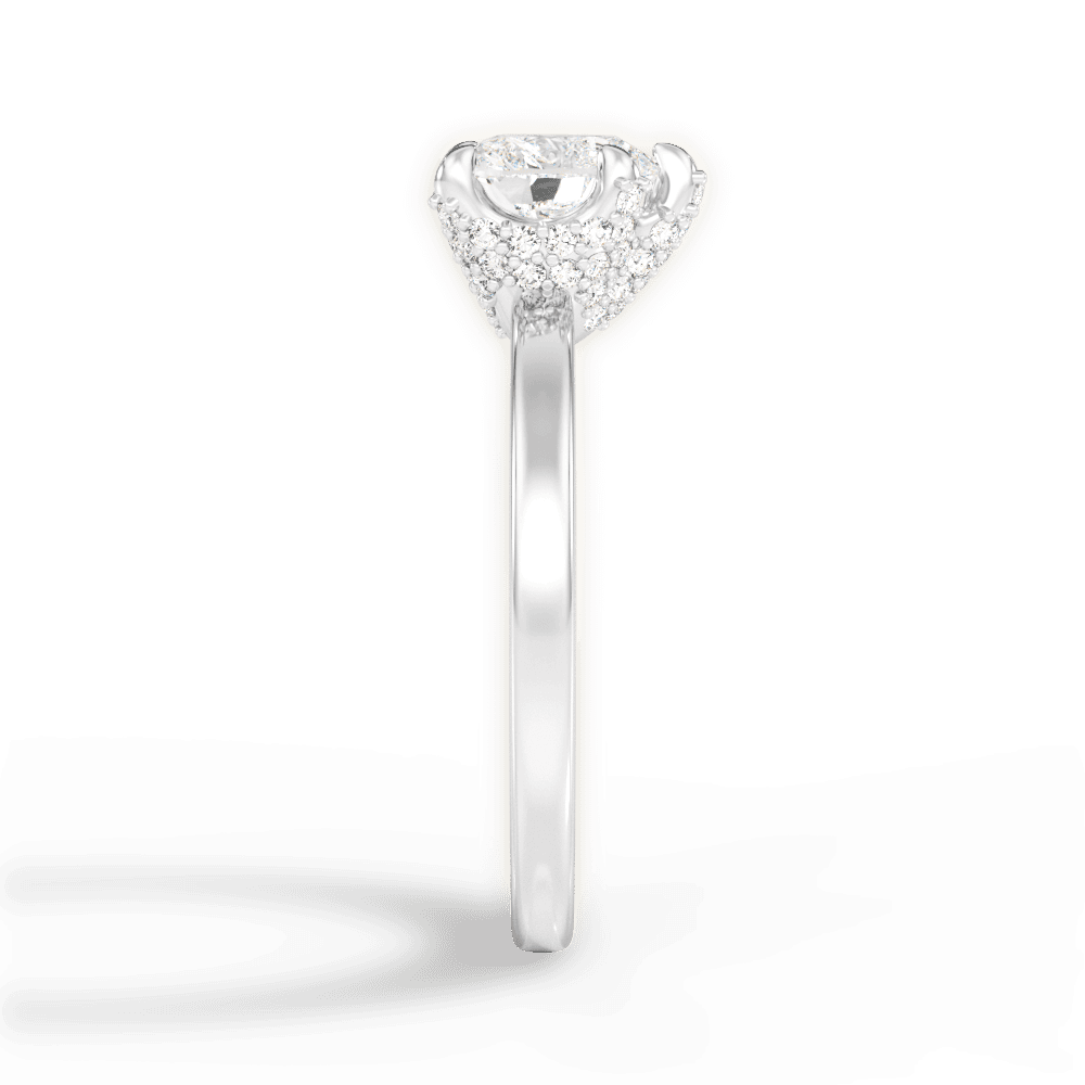 Gemma Heart Cut Lab Grown Diamond Platinum Engagement Ring - View 2