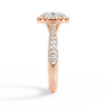 Lucy Oval Cut Lab Grown Diamond 18Kt Rose Gold Engagement Ring - View 2
