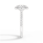 Jackie Cushion Cut Lab Grown Diamond Platinum Engagement Ring - View 4