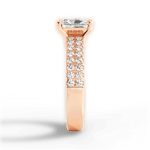 Kayla Radiant Cut Lab Grown Diamond 18Kt Rose Gold Engagement Ring - View 3