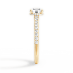 Joan Round Cut Lab Grown Diamond 18Kt Yellow Gold Engagement Ring - View 3