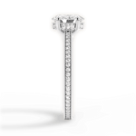 Janet Oval Cut Lab Grown Diamond Platinum Engagement Ring - View 2