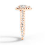 Kim Pear Cut Lab Grown Diamond 18Kt Rose Gold Engagement Ring - View 4