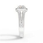 Mackenzie Round Cut Lab Grown Diamond Platinum Engagement Ring - View 4