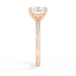 Janice Princess Cut Lab Grown Diamond 18Kt Rose Gold Engagement Ring - View 4