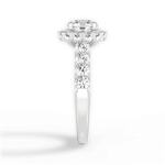 Lacey Round Cut Lab Grown Diamond Platinum Engagement Ring - View 4