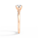 Angie Round Cut Lab Grown Diamond 18Kt Rose Gold Engagement Ring - View 2