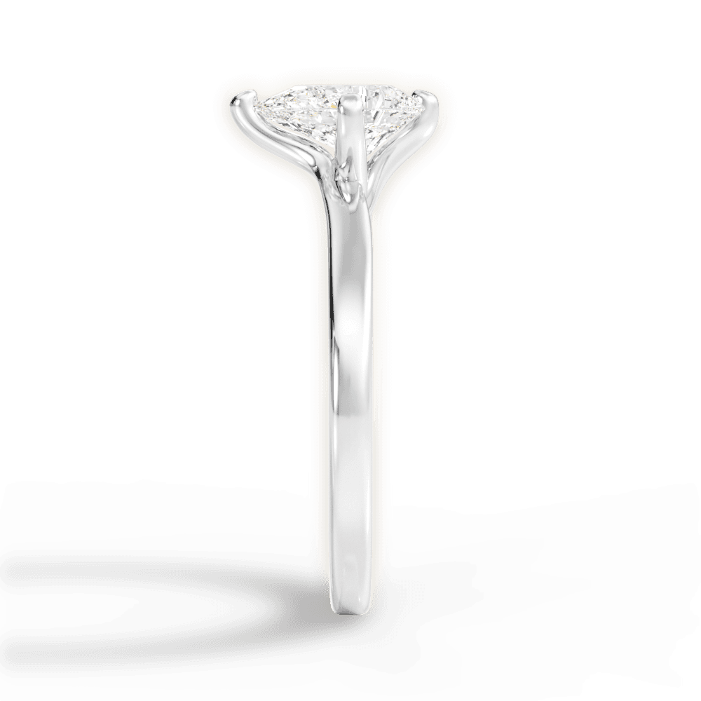 Ashley Pear Cut Lab Grown Diamond 18Kt White Gold Engagement Ring - View 4