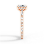 Janet Radiant Cut Lab Grown Diamond 18Kt Rose Gold Engagement Ring - View 3
