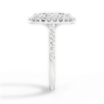 Leah Marquise Cut Lab Grown Diamond 14Kt White Gold Engagement Ring - View 3