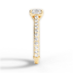 Lindsay Asscher Cut Lab Grown Diamond 18Kt Yellow Gold Engagement Ring - View 2