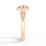 Jasmin Round Cut Lab Grown Diamond 18Kt Rose Gold Engagement Ring - View 4