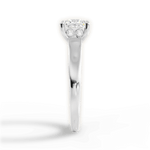 Carol Princess Cut Lab Grown Diamond 14Kt White Gold Engagement Ring - View 4