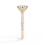 Linda Round Cut Lab Grown Diamond 18Kt Yellow Gold Engagement Ring - View 3