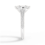 Caroline Marquise Cut Lab Grown Diamond Platinum Engagement Ring - View 2