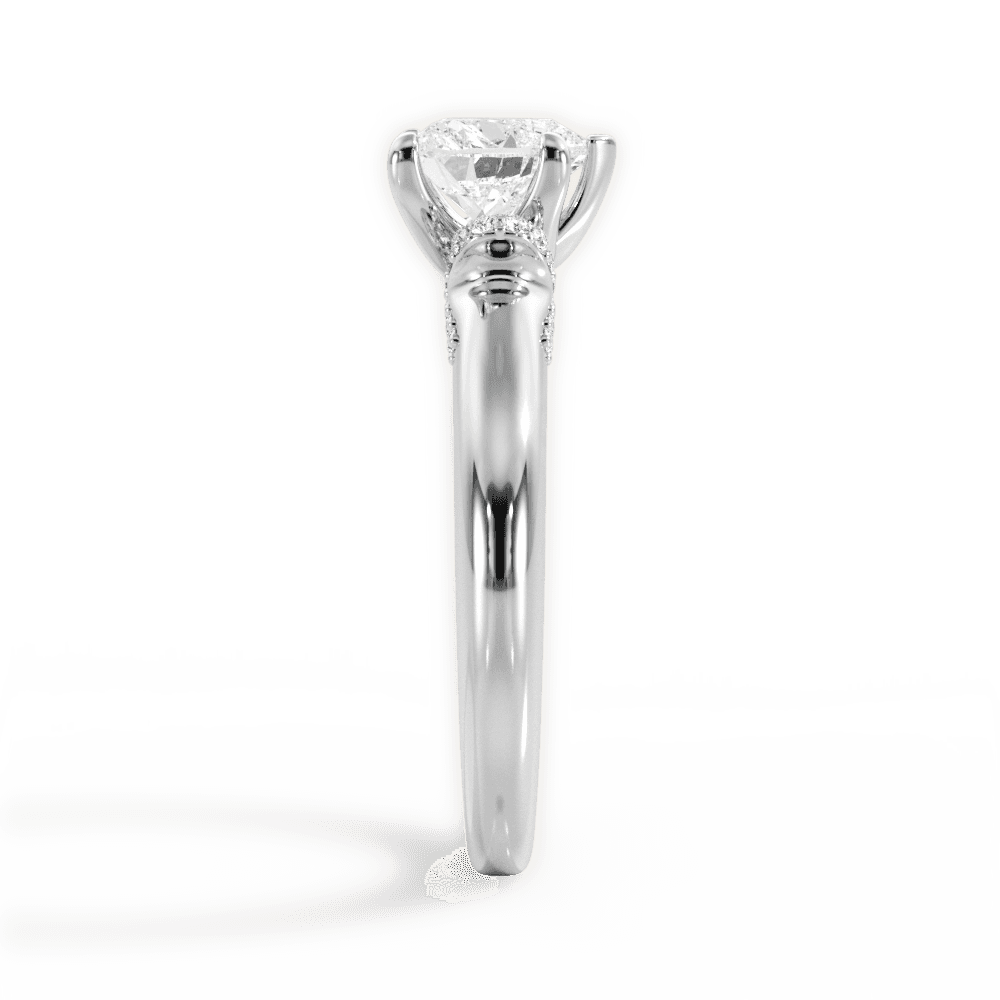 Florence Heart Cut Lab Grown Diamond 14Kt White Gold Engagement Ring - View 4