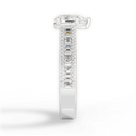 Lynn Pear Cut Lab Grown Diamond 14Kt White Gold Engagement Ring - View 4