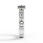 Lynn Emerald Cut Lab Grown Diamond 14Kt White Gold Engagement Ring - View 3