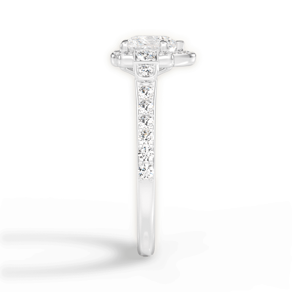 Joyce Heart Cut Lab Grown Diamond 18Kt White Gold Engagement Ring - View 4