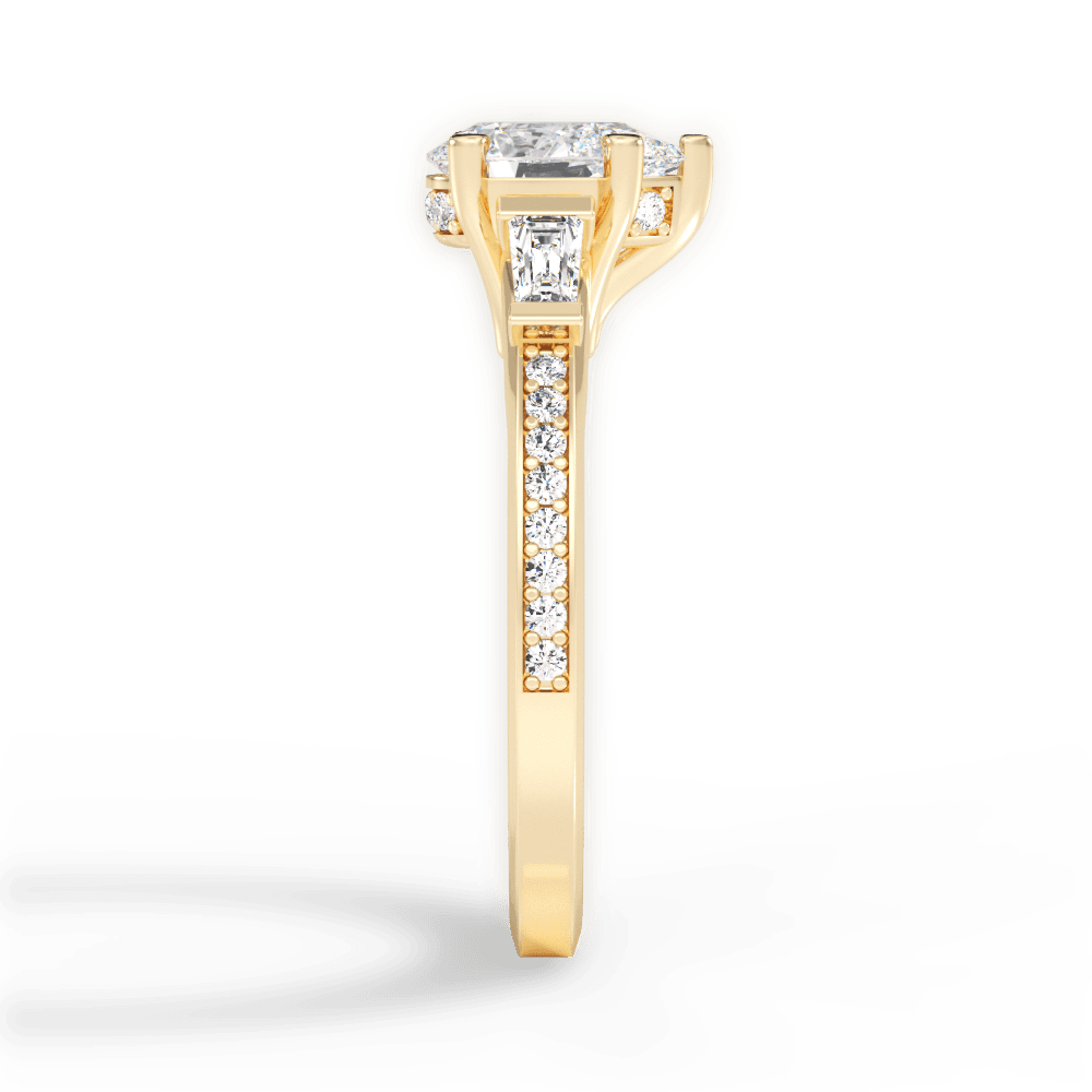 Katie Pear Cut Lab Grown Diamond 18Kt Yellow Gold Engagement Ring - View 3