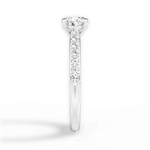 Diane Oval Cut Lab Grown Diamond 14Kt White Gold Engagement Ring - View 2