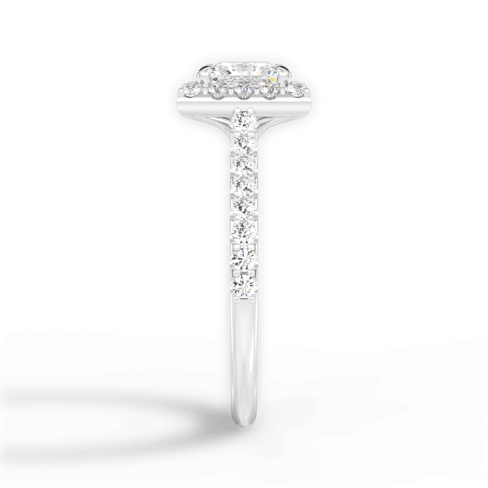 Leah Princess Cut Lab Grown Diamond Platinum Engagement Ring - View 4