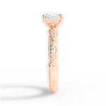 Gloria Princess Cut Lab Grown Diamond 18Kt Rose Gold Engagement Ring - View 2
