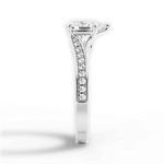 Elise Pear Cut Lab Grown Diamond 14Kt White Gold Engagement Ring - View 4