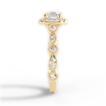 Irene Asscher Cut Lab Grown Diamond 18Kt Yellow Gold Engagement Ring - View 3