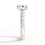 Gloria Radiant Cut Lab Grown Diamond Platinum Engagement Ring - View 3