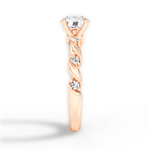 Emma Round Cut Lab Grown Diamond 18Kt Rose Gold Engagement Ring - View 2