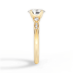 Cassie Oval Cut Lab Grown Diamond 18Kt Yellow Gold Engagement Ring - View 2