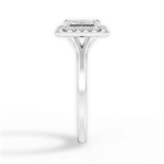 Geneva Emerald Cut Lab Grown Diamond 14Kt White Gold Engagement Ring - View 2
