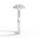 Fiona Oval Cut Lab Grown Diamond 18Kt White Gold Engagement Ring - View 4