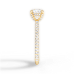 Madeline Cushion Cut Lab Grown Diamond 18Kt Yellow Gold Engagement Ring - View 3