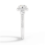 Julia Round Cut Lab Grown Diamond 18Kt White Gold Engagement Ring - View 4