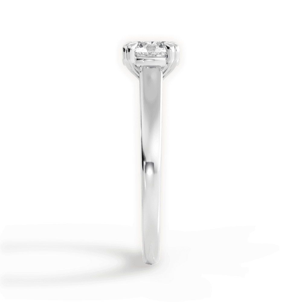 Anna Round Cut Lab Grown Diamond Platinum Engagement Ring - View 3